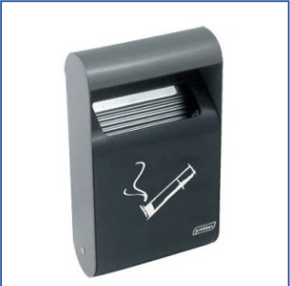 Cendrier mural 1,5L gris